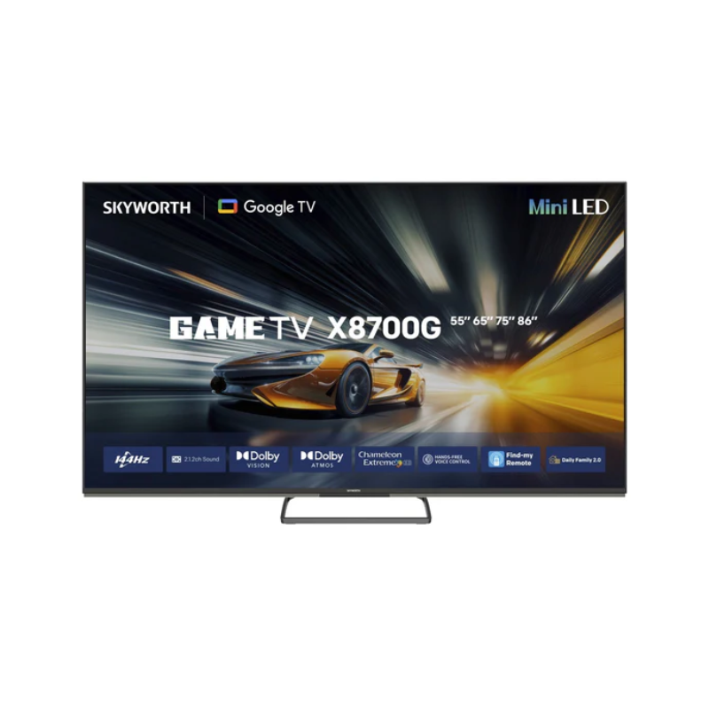 Skyworth 65X8700G 65-inch 4K UHD Mini LED Smart TV, 144Hz, Google TV, (65X8700G)