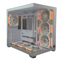 كيس كمبيوتر للألعاب CASE GTW Nartic White (Mid Tower) - مع 7 مراوح RGB