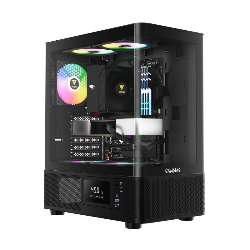 Case Gamdias E2, Mid Tower Gaming Black