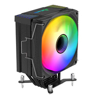 مروحة تبريد وحدة المعالجة المركزية Spear COOLING، طراز H400 PRO، مقاس 120 مم، إضاءة ARGB، لون أسود