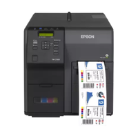 Epson ColorWorks C7500G 4-inch Colour Inkjet Label Printer, Glossy, Up to 300mm/s, 600x1200 dpi, Auto Cutter, USB/Ethernet, (C31CD84312)
