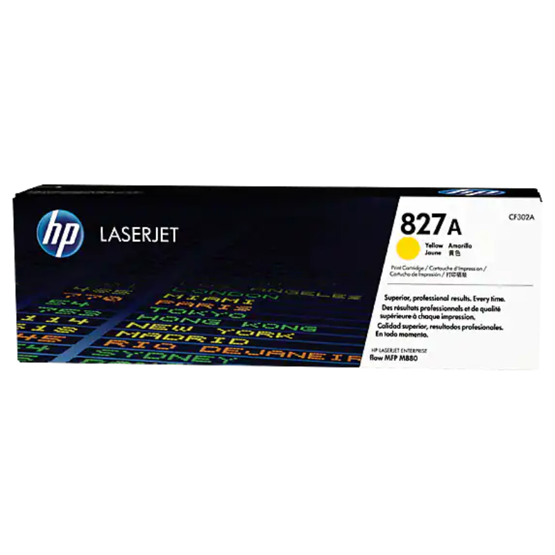HP 827A Yellow Contract Original LaserJet Toner Cartridge, 32,000 Pages, for Color LaserJet Enterprise flow MFP M880, (CF302AC)