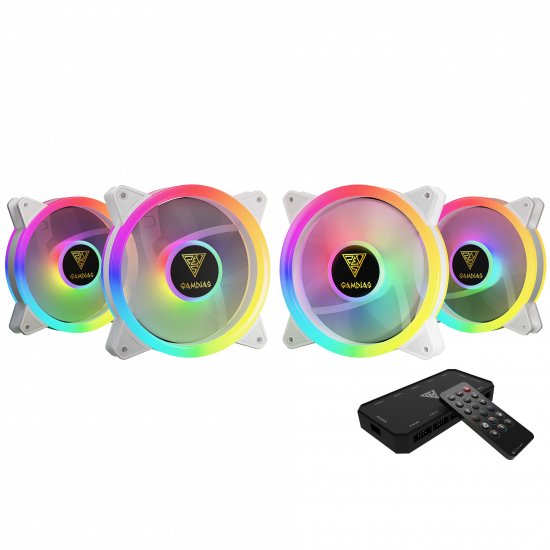 Cooling Fan Gamdias M2-1204R 4 1, White