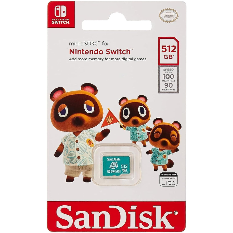 Sandisk Nintendo Switch SDXC 512GB Upto100MBs