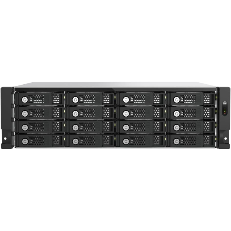 QNAP TL-R1600PES-RP 16-Bay 3U Rackmount SATA JBOD Expansion Enclosure, PCIe Host Card, Redundant PSU, (TL-R1600PES-RP)