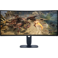 شاشة ألعاب منحنية Dell Alienware، مقاس 34 بوصة WQHD، بمعدل تحديث 165 هرتز، وزمن استجابة 0.1 مللي ثانية، طراز AW3425DWM، لون أسود
