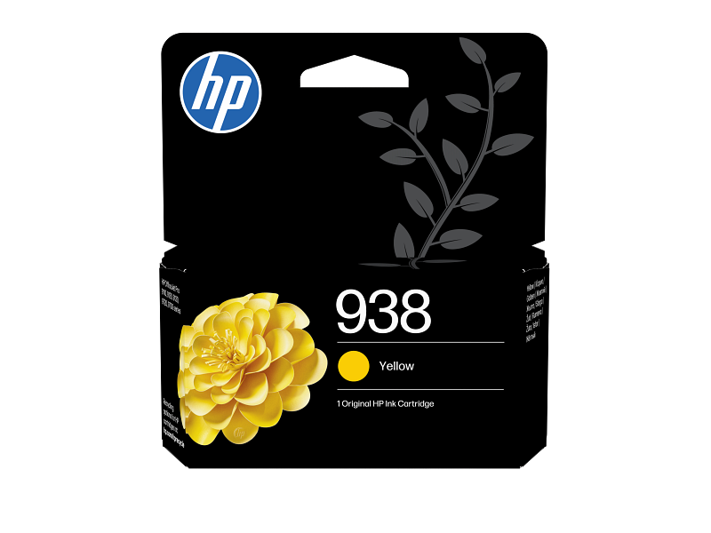 HP 938 Yellow Original Ink Cartridge, (4S6X7PE)