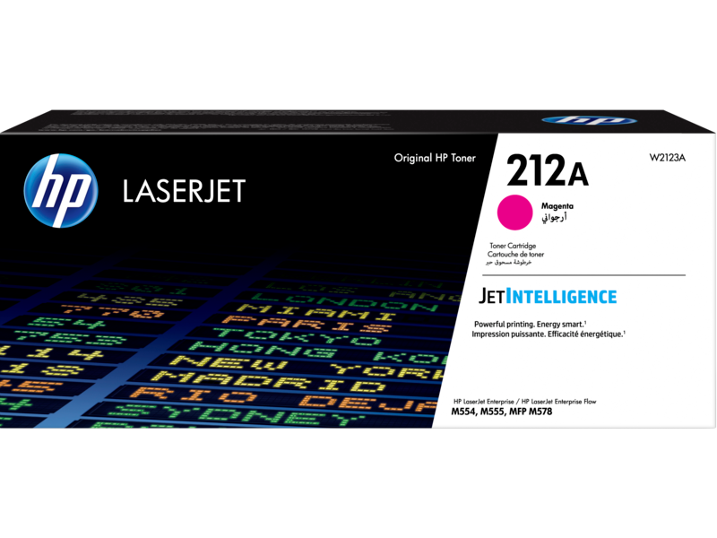 HP 212A Magenta Original LaserJet Toner Cartridge, Approx. 4,500 Pages, (W2123A)