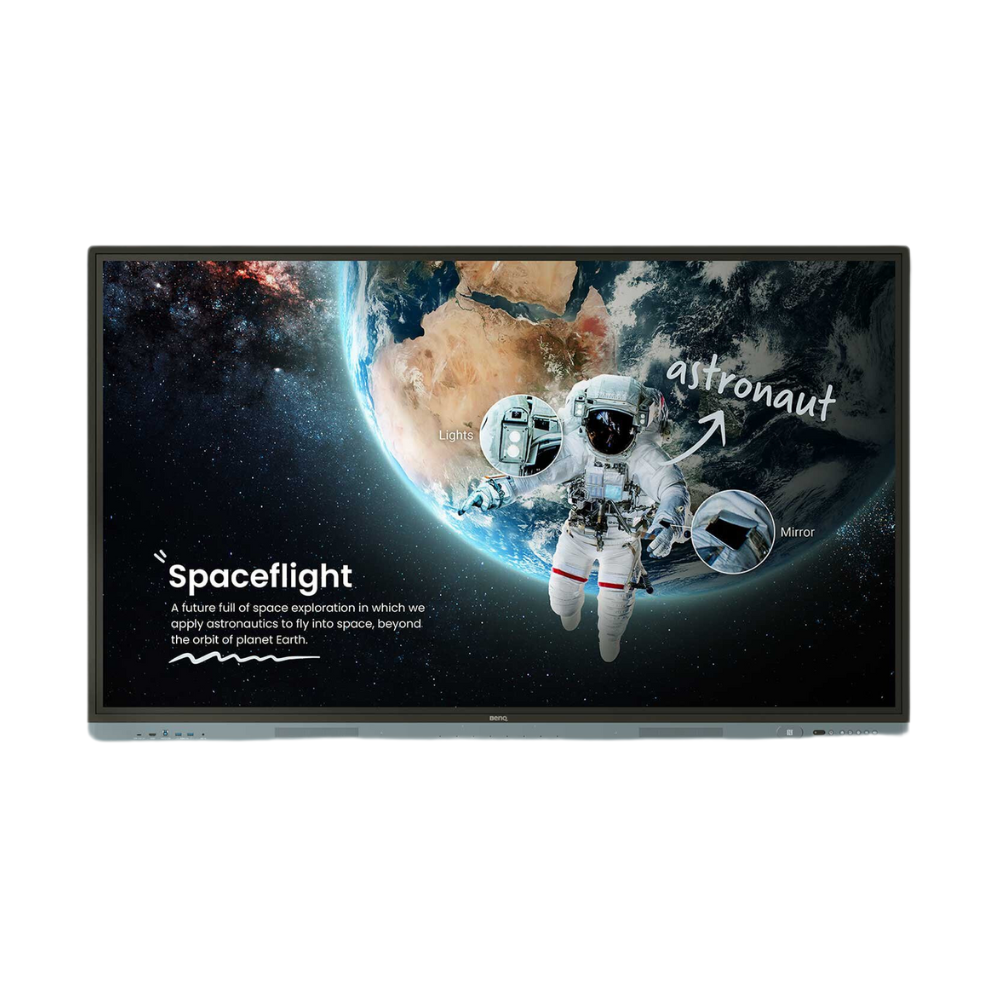 BenQ Board Master RM6504 65" 4K UHD Interactive Display, Android 13, 40-Point IR Touch, 8-Mic Array, 2x 20W Speakers, USB-C 65W, (RM6504)