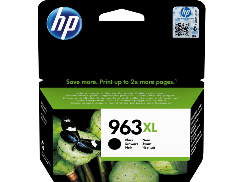 HP 963XL High Yield Black Original Ink Cartridge, approx. 2,000 Pages, (3JA30AE)
