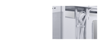 ASUS Prime AP201 Tempered Glass white micro-ATX case with right side panel removed showing colour-matched cables