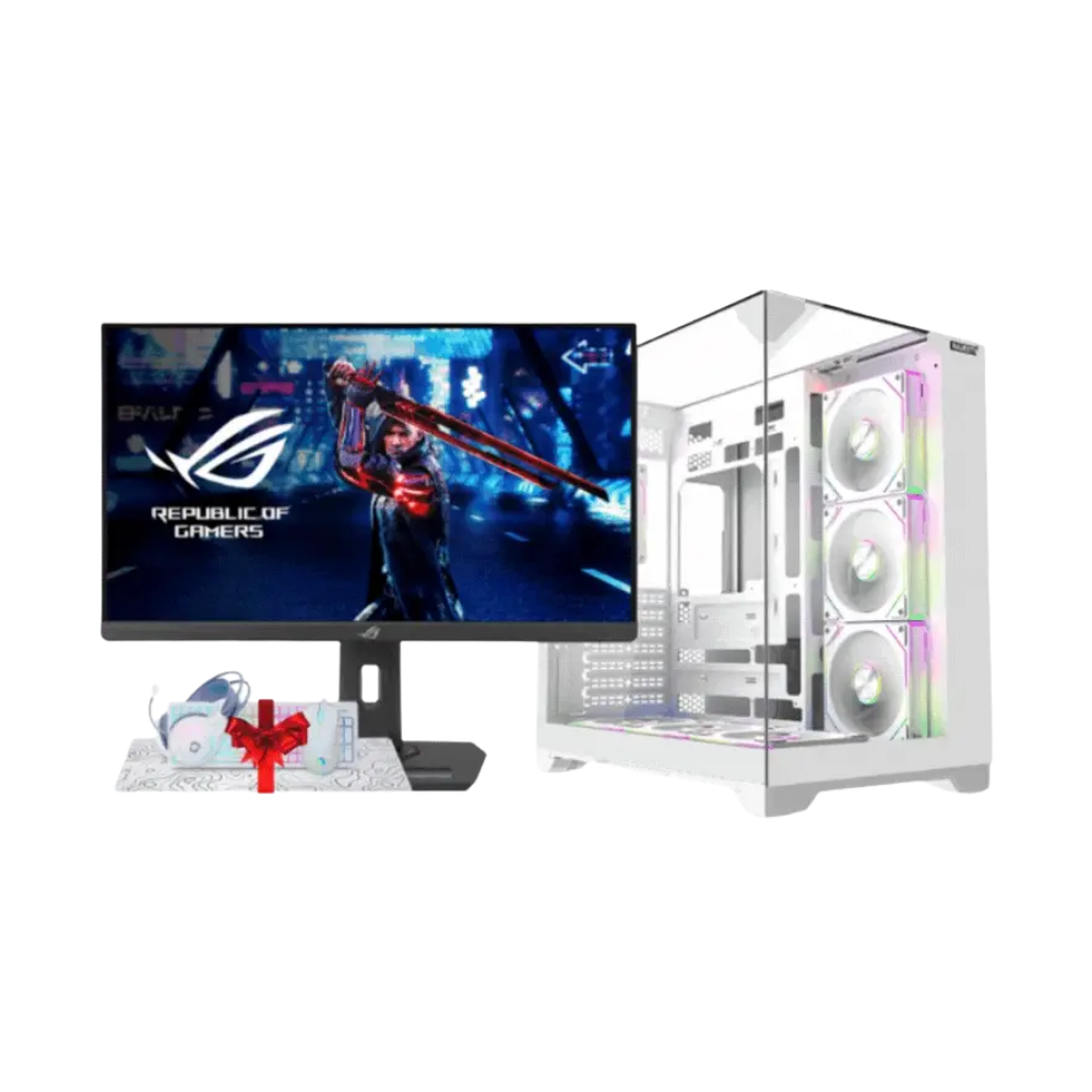Gaming PC with Gaming monitor 380Hz, RTX 5070, Intel i5 14Gen, Ram 16GB DDR5, 1 TB SSD with cooler,wifi