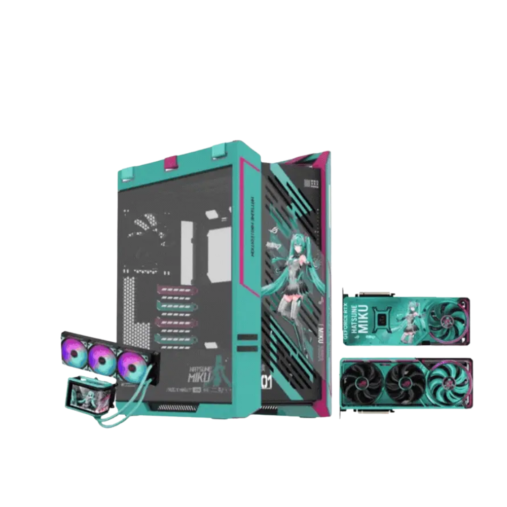 PC GAMING Hatsuna Miku RTX5080, Ryzen 7 9800X3D, Ram 32GB DDR5, 2TB SSD- nvme ,liquid cooler,Supports overclocking