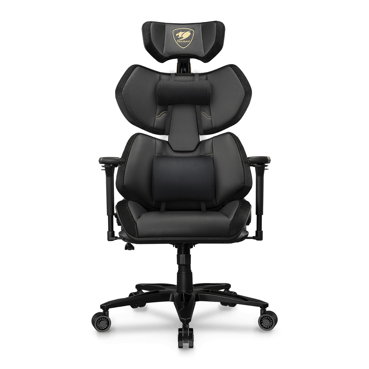 Cougar Terminator Elite Gold gaming chair front view