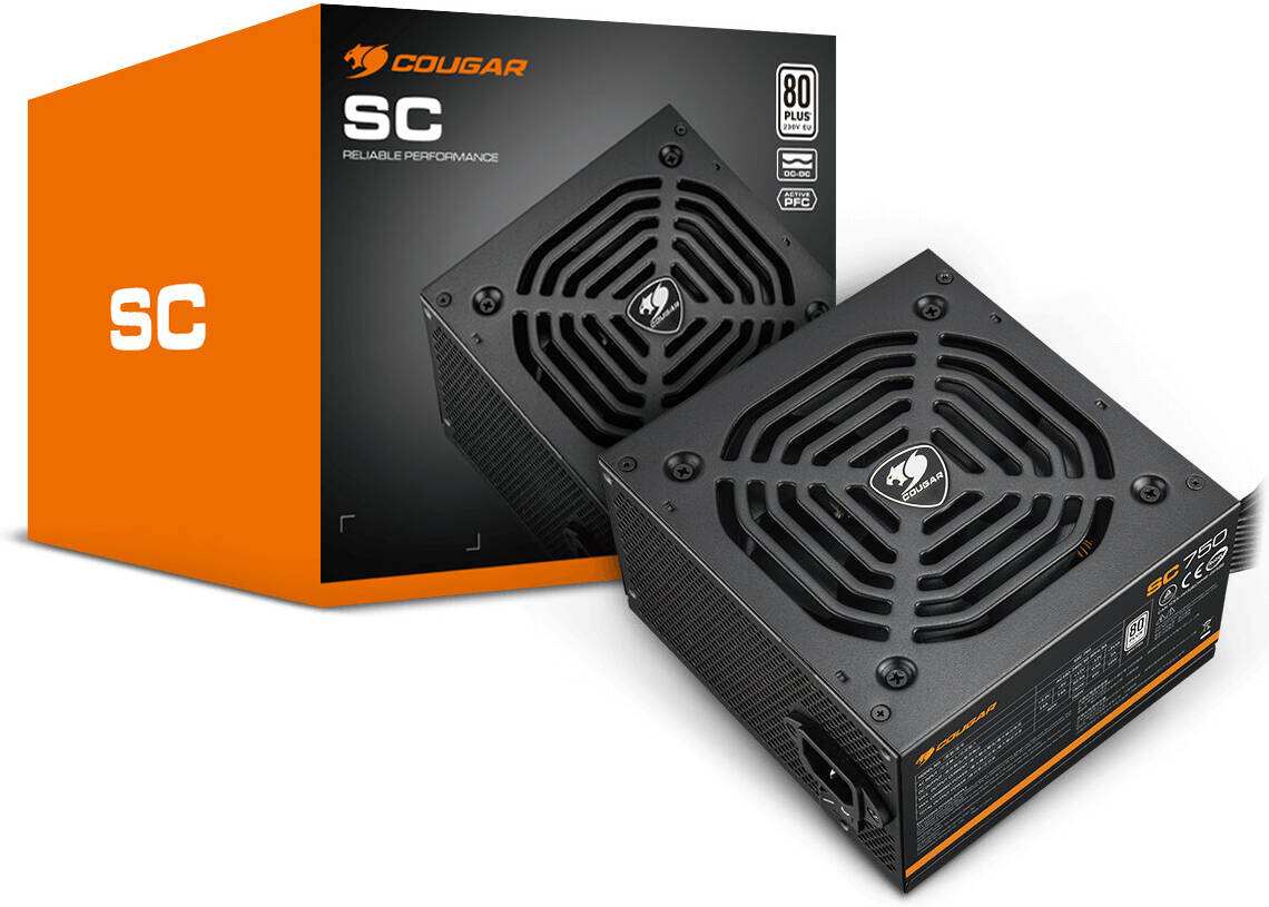Cougar SC 650W power supply front view