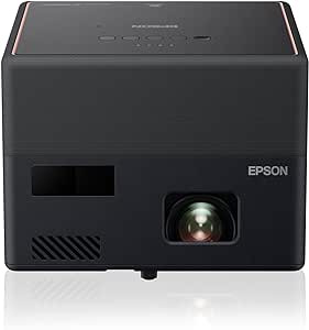 Epson EpiqVision Mini EF12 Smart Laser Projector, Full HD 1080p, 1000 Lumens, 3LCD, Android TV, Yamaha Speakers, HDMI, (V11HA14040)