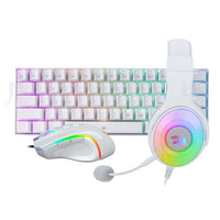 Gaming 31 Redragon Keyboard Mouse Headset S129W, White