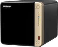 جهاز كمبيوتر مكتبي Q-NAP TS-464-8G رباعي المنافذ بمعالج Intel Celeron رباعي النواة واتصال شبكة مزدوج (بدون قرص صلب)