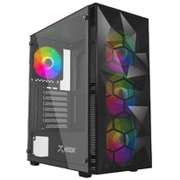HOOK HK-GC-PS195-BLK black mid tower case front view