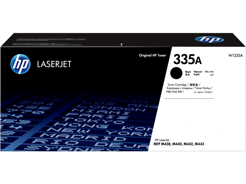 HP 335A Black Original LaserJet Toner Cartridge, approx. 7,400 Pages, for LaserJet MFP M438/M442/M443, (W1335A)