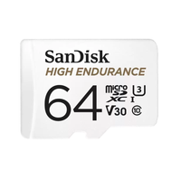 SanDisk High Endurance 64GB microSD Card with Adapter - 100MB/s, SDSQQNR-064G-GN6IA