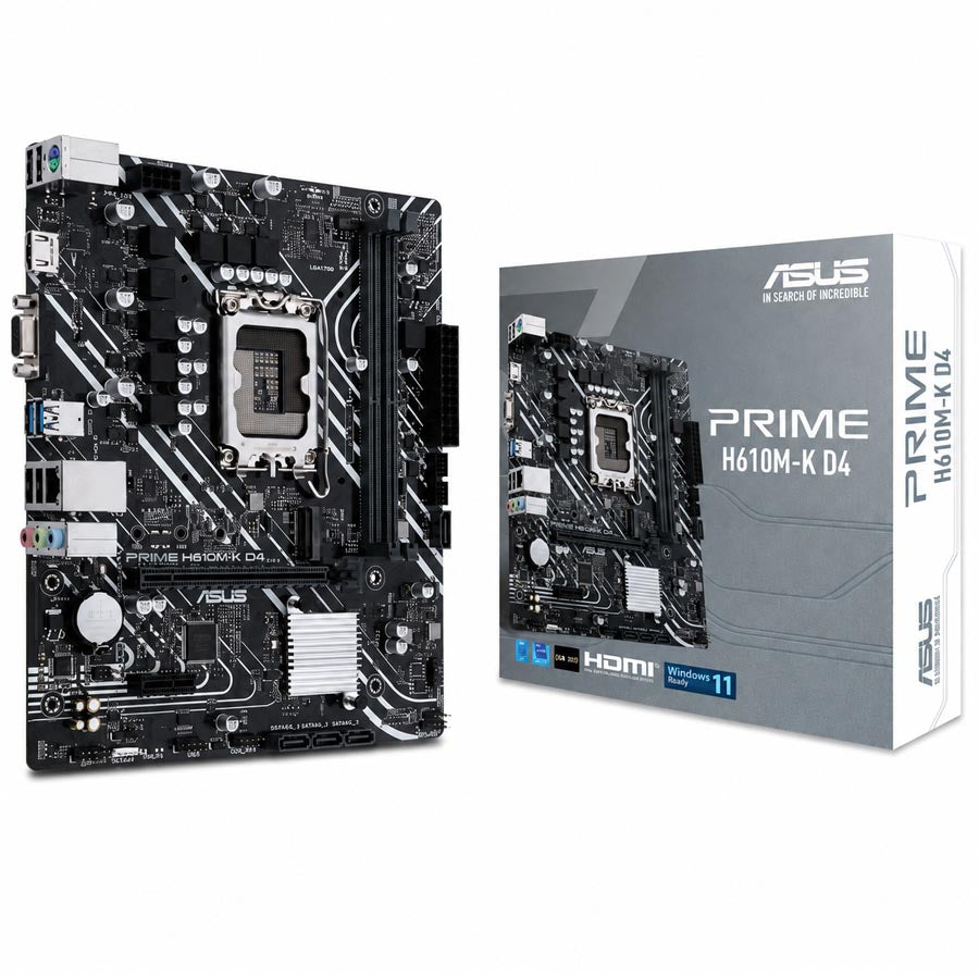 ASUS PRIME H610M-K D4 motherboard front view