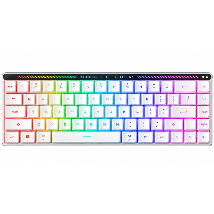 ASUS ROG Falchion RX Low Profile white keyboard top view