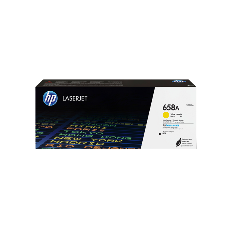 HP 658A Yellow Original LaserJet Toner Cartridge, 6,000 Pages, for Color LaserJet Enterprise M751, (W2002A)