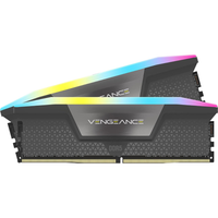 Corsair Vengeance RGB 16GB (2x8GB) DDR5 5600MT/s desktop memory kit in grey with RGB light bar, CMH16GX5M2B5600Z40