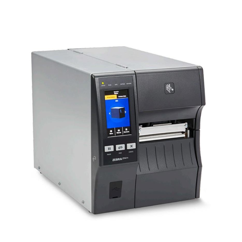 Zebra ZT411 Industrial Barcode Label Printer, 4 inch, 203 dpi, Thermal Transfer, USB, Serial, Ethernet, Bluetooth, Color Touch Display, (ZT41142-T0E0000Z)