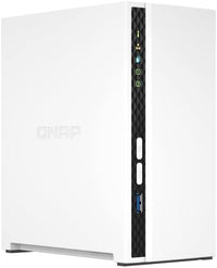 HDD QNAB TS-233 جهاز تخزين شبكي مكتبي ثنائي الفتحات وبسعر معقول مع معالج ARM Cortex-A55 رباعي النواة