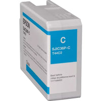 خرطوشة حبر Epson SJIC36P لطابعات ColorWorks C6500/C6000 (أزرق سيان)، C13T44C240