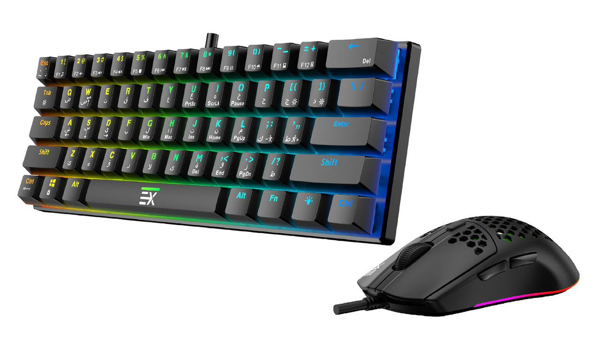 لوحة مفاتيح وماوس سلكية X61MKC RGB