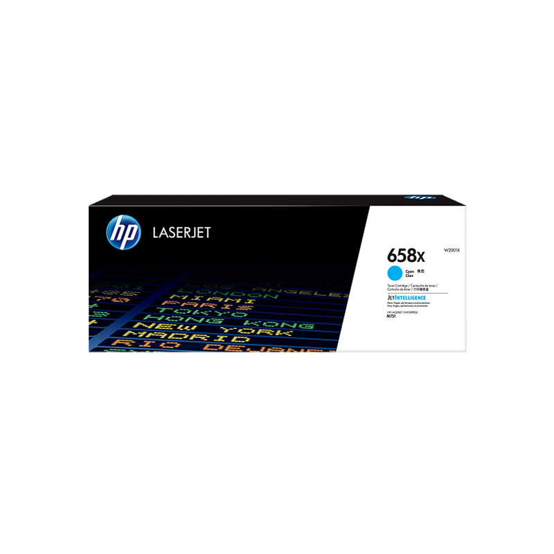 HP 658A Cyan Original LaserJet Toner Cartridge, 6,000 Pages, for Color LaserJet Enterprise M751, (W2001A)