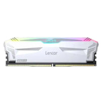 رام ليكسار ARES DDR5 سعة 32 جيجابايت (2×16GB)، تردد 6400MHz، توقيت CL32، جهد 1.4V، بإضاءة RGB ومشتت حرارة – لون أبيض