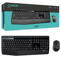 Logitech MK345 wireless keyboard and mouse combo front view