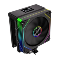 Majesty CPU Air Cooler - 6 Heat Pipes, Digital Display, 120mm ARGB Fan, Intel & AMD Compatible, Black (CAD-301-B)