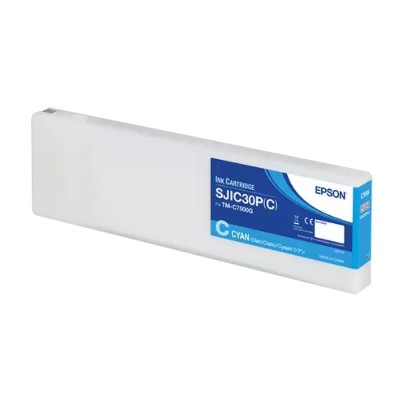 Epson SJIC30P(C) Cyan Ink Cartridge for ColorWorks C7500G, 294.3ml, (C33S020640)