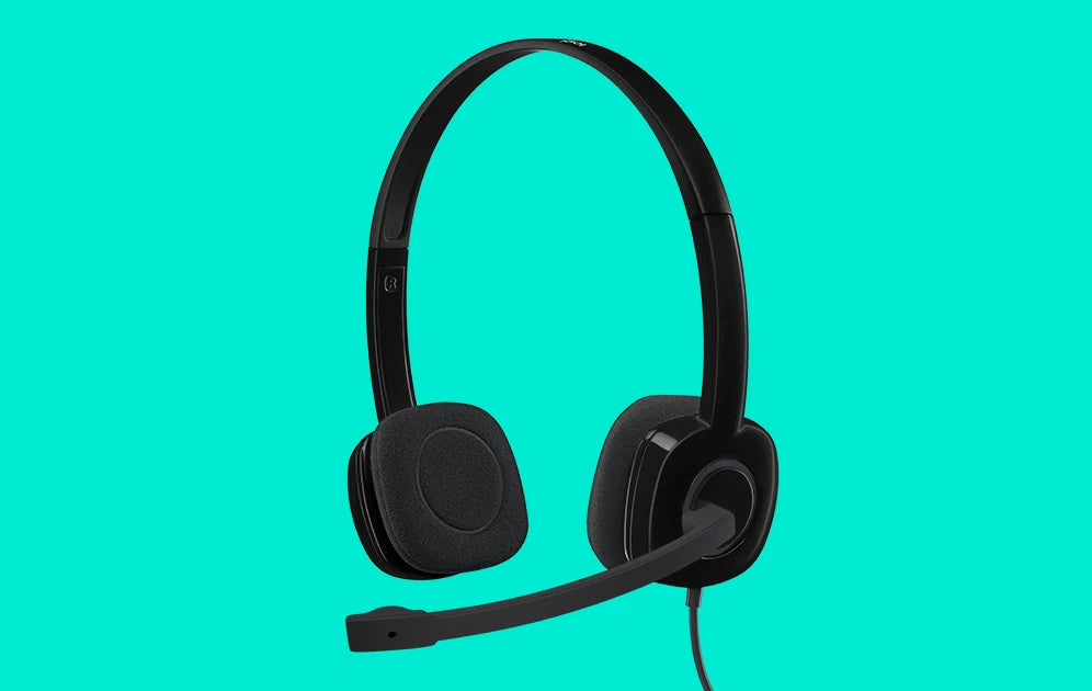 Logitech H151 stereo headset front view