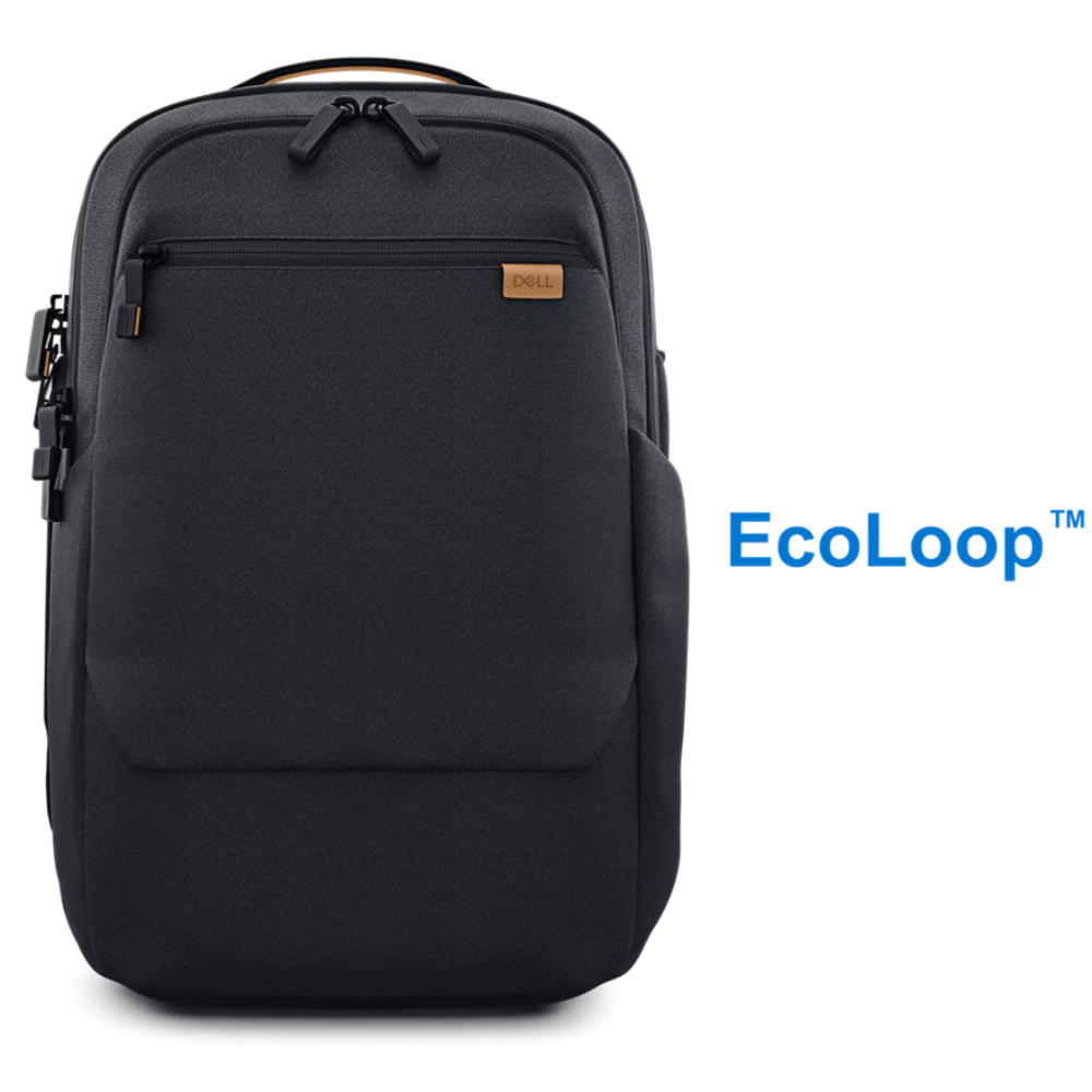 Dell EcoLoop Premier Backpack 14-16, Fits Laptops up to 16 inch, Recycled Materials, Water Resistant, Black, (CP7625)