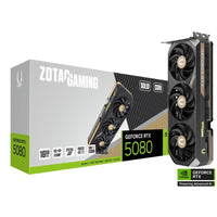 VGA Zotac Gaming GeForce RTX 5080 SOLID CORE 16GB (ZT-B50800D2-10P) DDR7، 3 مراوح، أسود