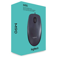 Logitech M90 wired USB mouse top view