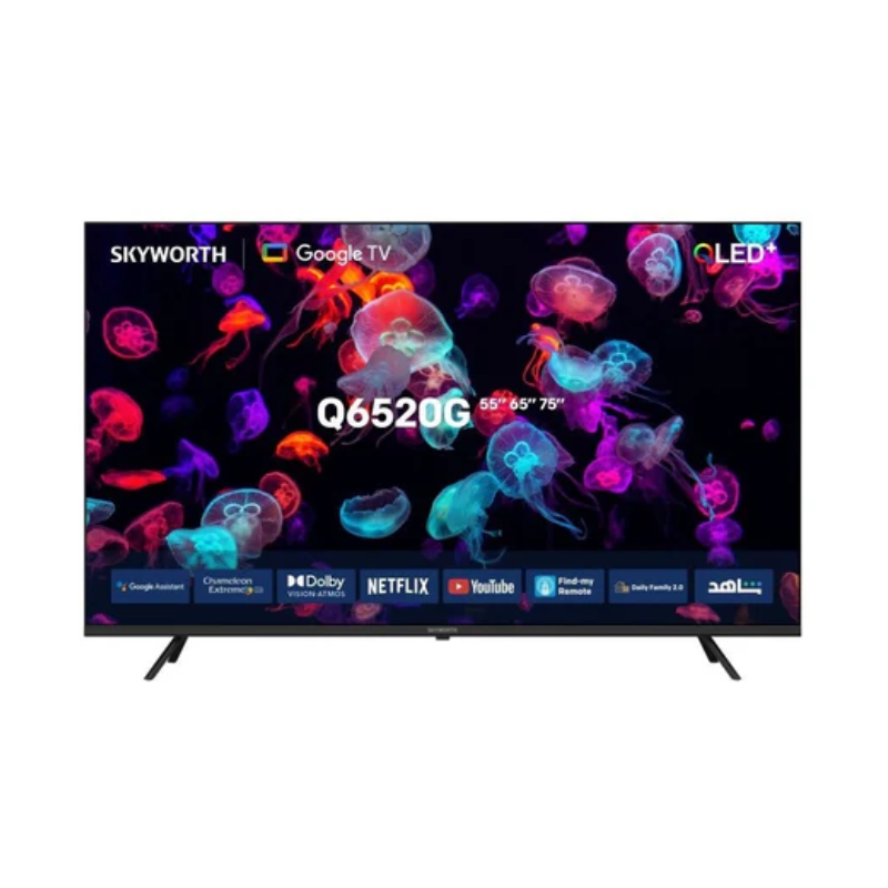 Skyworth 65Q6520G 65" QLED+ 4K UHD Smart TV, 60Hz, Google TV, HDR, Wi-Fi, (65Q6520G)