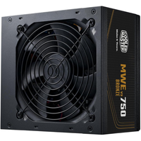 Cooler Master MWE Bronze 750 V3 750W power supply front view with 120mm fan