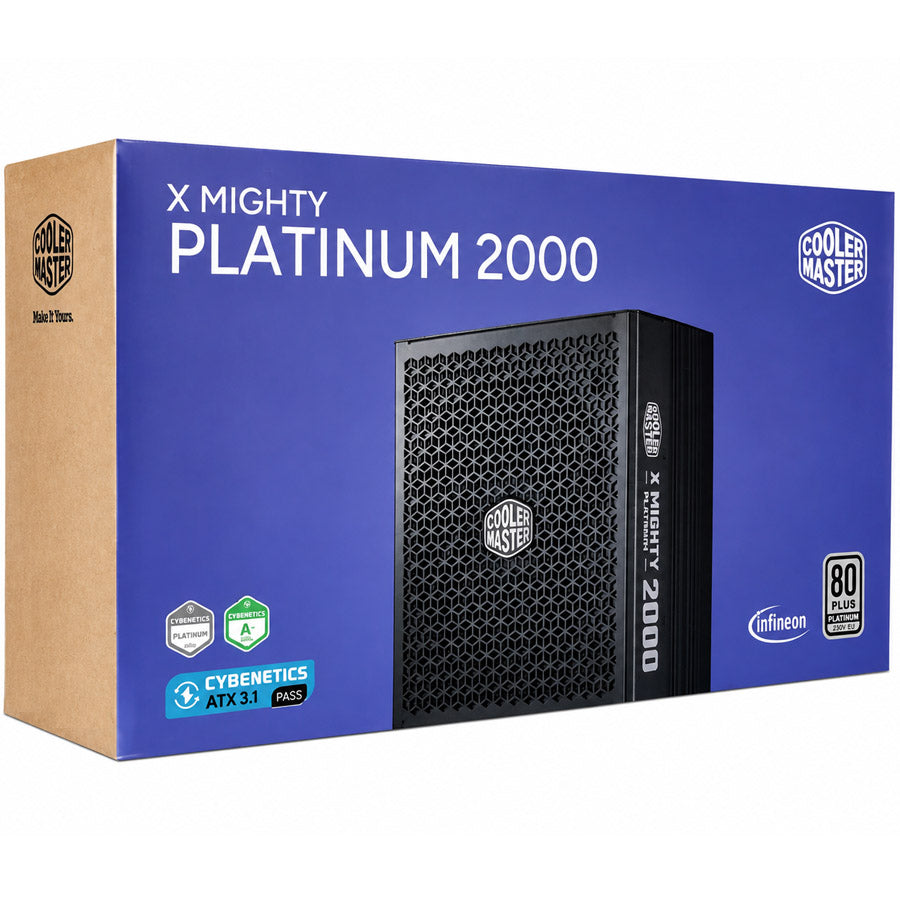 Cooler Master MIGHTY PLATINUM X 2000W power supply front view