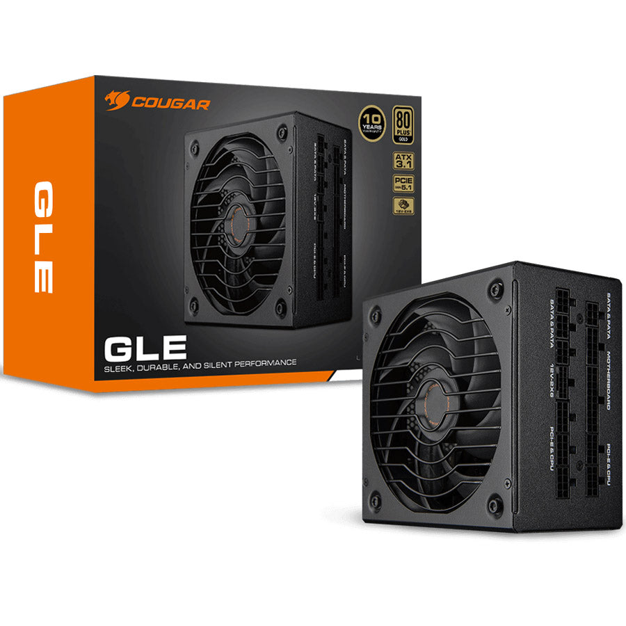Cougar GLE 1200W power supply front view