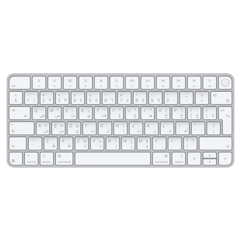 Apple Magic Keyboard with Touch ID for Mac with Apple Silicon, Wireless, USB-C, Arabic/English, White, (MXCK3AB/A)