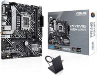 لوحة أم ASUS PRIME Gaming H610M-A مزودة بتقنية واي فاي، وذاكرة DDR5، ومقبس LGA1700، رقم الموديل 90MB1G00-M0EAY0 