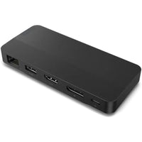 Lenovo 40B90100UK محطة إرساء للسفر بشاشة مزدوجة ومنفذ USB-C مع محول بقدرة 100 واط