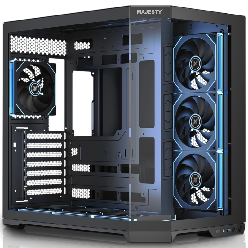 CASE MAJESTY MID MAVERA PRO GAMING 7ARGB FAN WITH HUB (CASE-300) BLACK